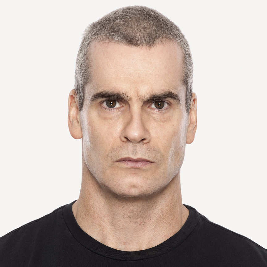 Henry Rollins with makeup.