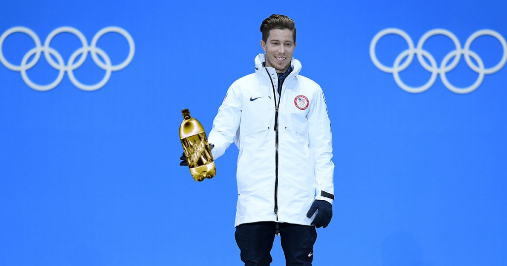 shaun white, gold, medal, mountain dew