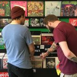 record store, weird, guy, close, shopping