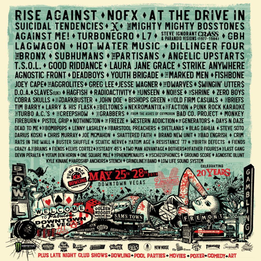 punk rock bowling, festival, poster