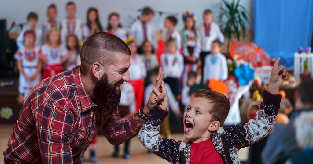 punk, dad, kid