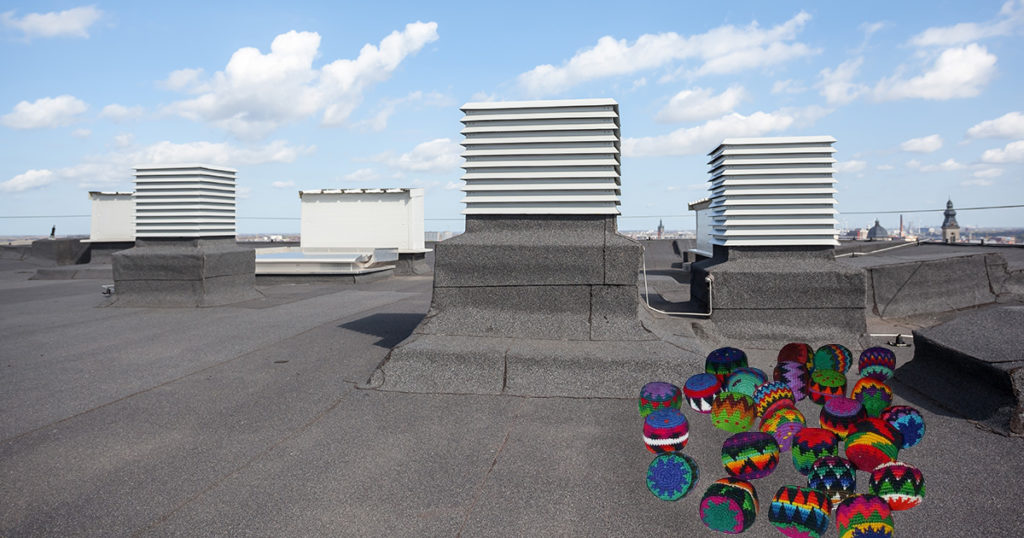 hacky sack, rooftop, vintage