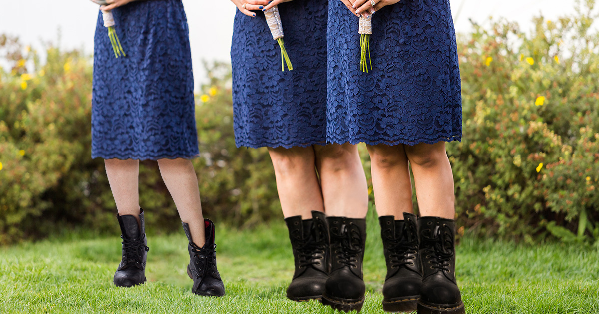 doc martens, boots, bridesmaid