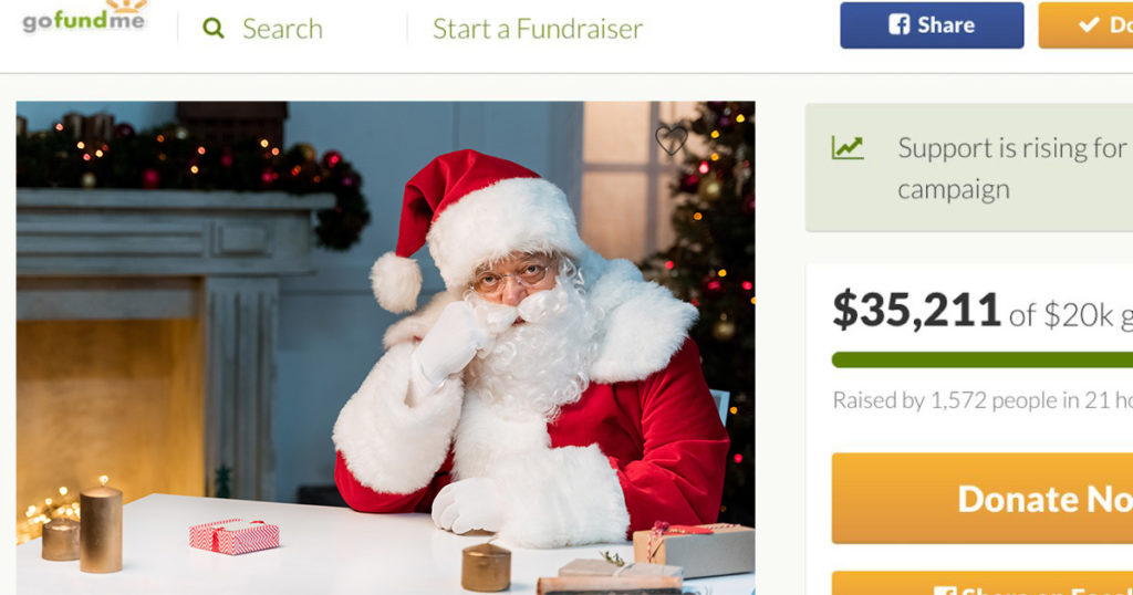 santa, gofundme, christmas