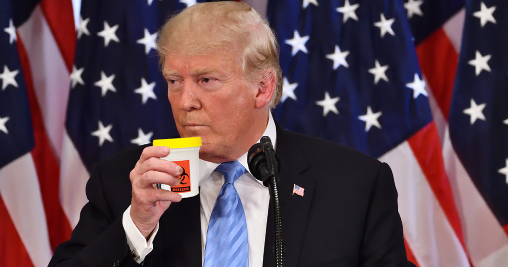 trump, coronavirus, chug