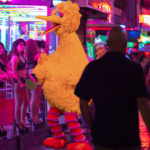 big bird, red light, loiter, embarrassed, gross, filthy