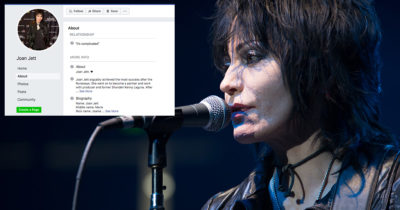 joan jett, relationship, rock'n'roll, complicated, facebook, status