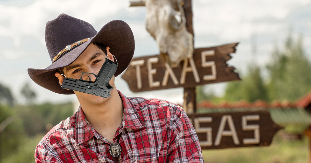 texas, mask, gun, functioning, covid-19, shoot