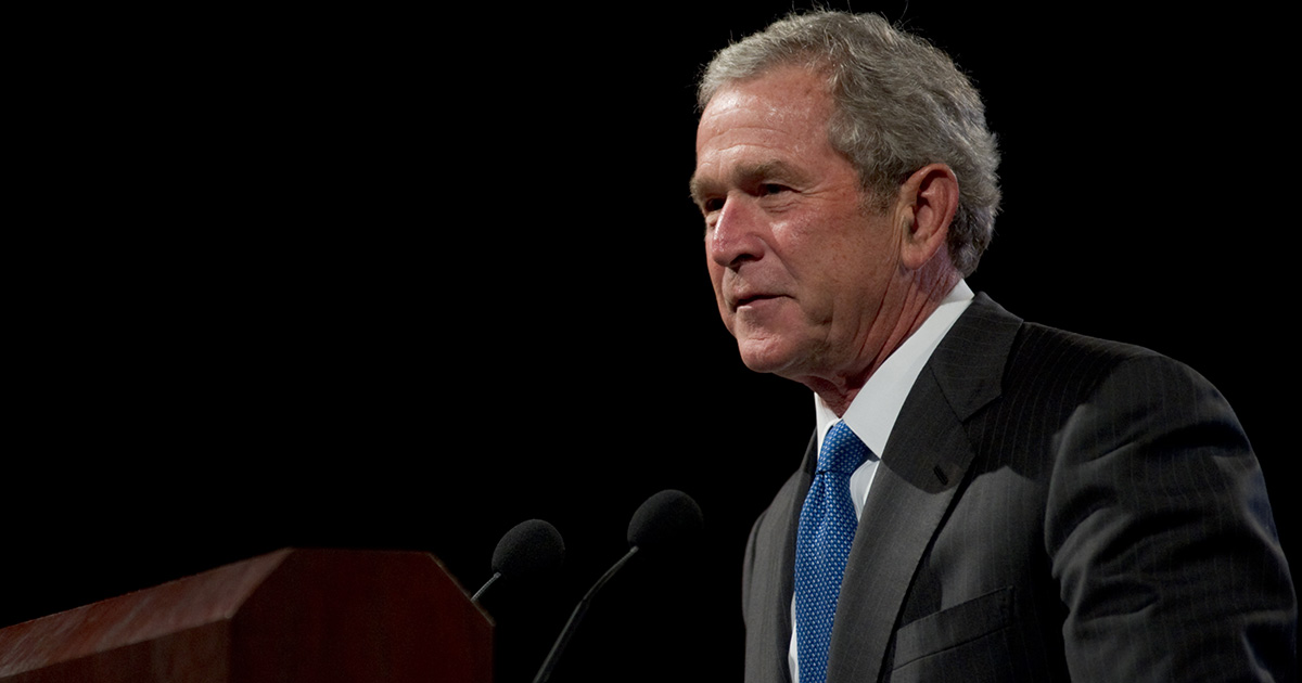 painting, blue tie, republican, old, man, conservative, ugly, grey hair, George Bush