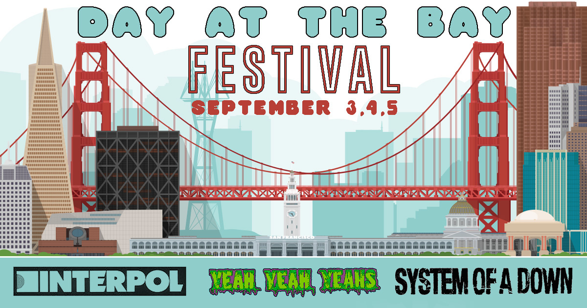 festival, lame, weird, music, sad, poster, yeah yeah yeahs, system of a down, interpol, weird, loser, bridge, california, golden gate, lame, covid, quarantine, isolation, crowd, gathering