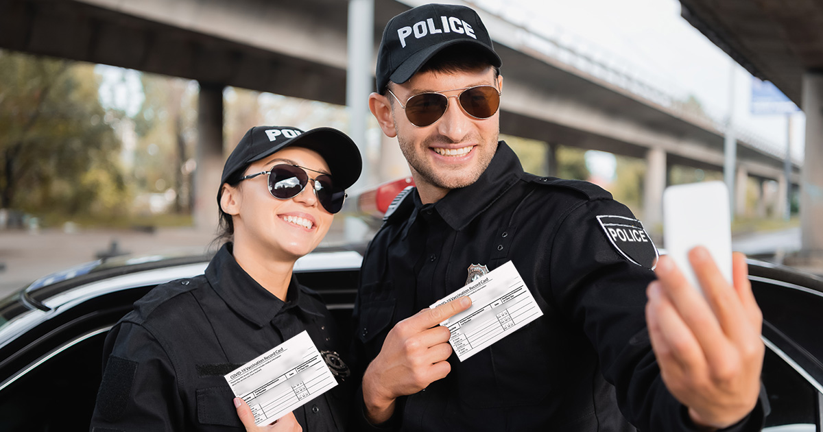 cop, selfie, badge